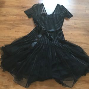 JS Collection Black mid length dress w/sleeves